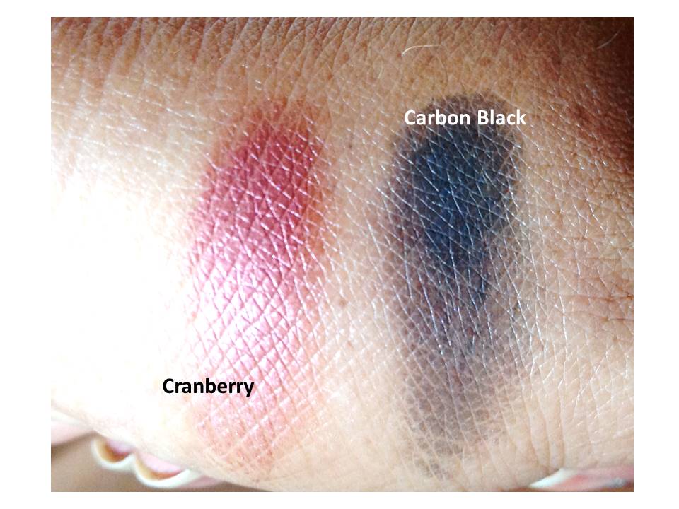 MAC eyeshadows - Cranberry , Carbon Black
